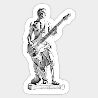 Greek Guitarist Aesthetic Statue Sticker